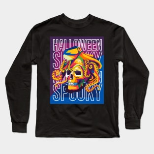 scary skull Long Sleeve T-Shirt